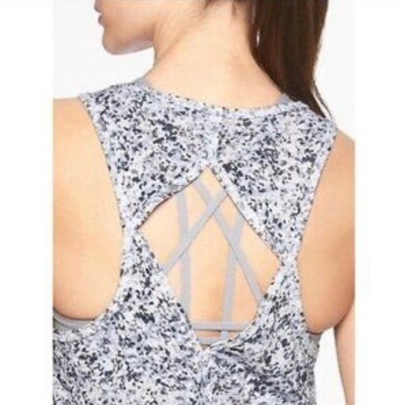 Athleta Breezy Printed Cutout Racerback Tank - Picture 3 of 9